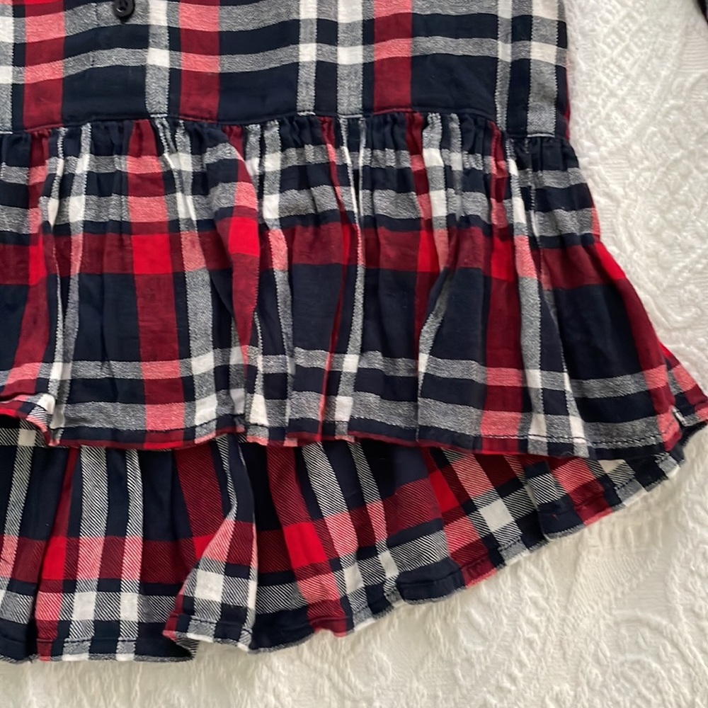 Red White & Blue Ruffle Flannel - Picture 2 of 3